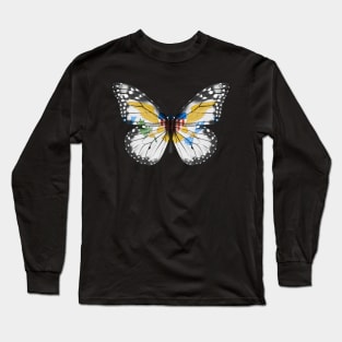 Virgin Islander Flag  Butterfly - Gift for Virgin Islander From Virgin Islands Long Sleeve T-Shirt